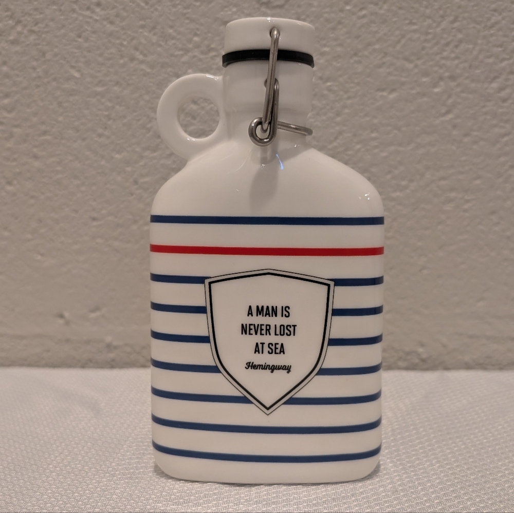 Hemingway Inspired Ceramic Flask